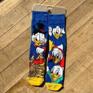 Disney Park Exclusive Duck Tales Scrooge McDuck Huey Dewey Louie Unisex Sock NEW